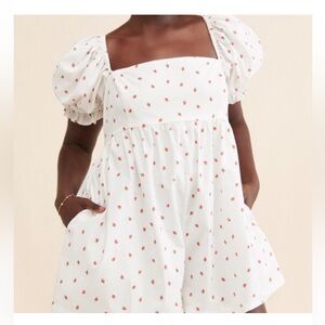 Selkie “Fraise” strawberry print romper